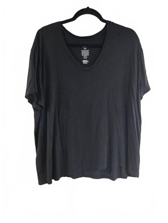 Nine West Other - Nine West Soft Spun Black V-Neck T-Shirt XXL